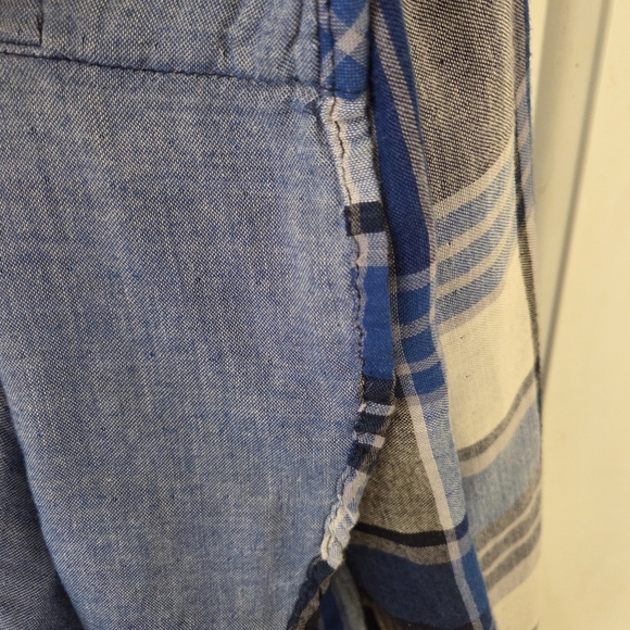 Rails Plaid Blue Black White Long Sleeve Shirt Large - Picture 5 of 6